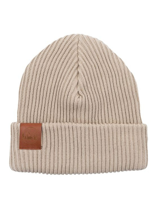 czapki i kapelusze męskie Czapka zimowa z bawełny organicznej beżowa