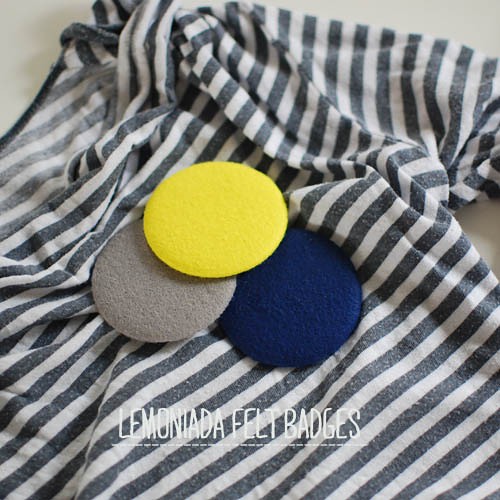 felt badges - trio pixelove