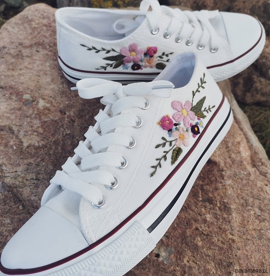 trampki damskie Trampki z haftem