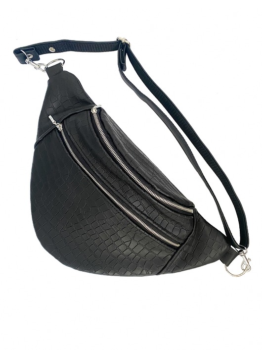 saszetka nerka Nerka ekorre croco black silver