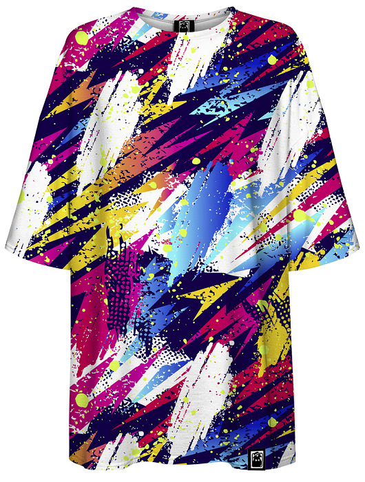 t-shirt damskie DR.CROW T-shirt Damski Oversize Abstract B