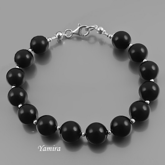 bransoletka - kryształ Swarovski Mystic Black yamira