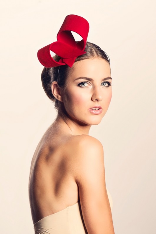 Fascynator- Czerwony zawijas BOZKA Luxury Handmade
