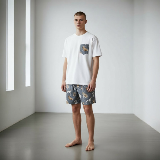 moda - inne Piżama Unisex bawełniana w pieski