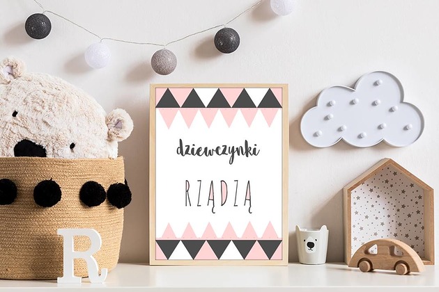 obrazy i plakaty do pokoju dziecięcego Plakat obrazek Dziewczynki rządzą