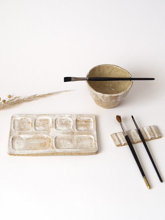 dodatki - różne Zestaw ceramiczny do malowania z paletą 2