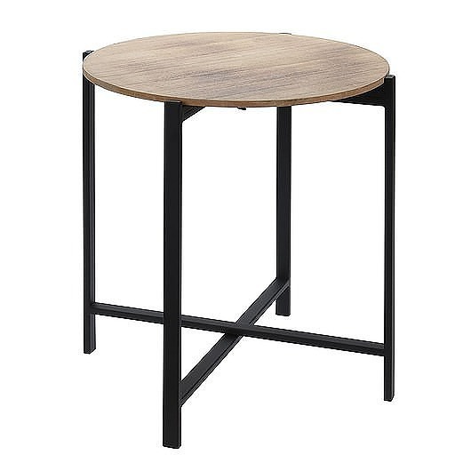 Stolik Kawowy z Drewnianym Blatem 40 cm MIA home