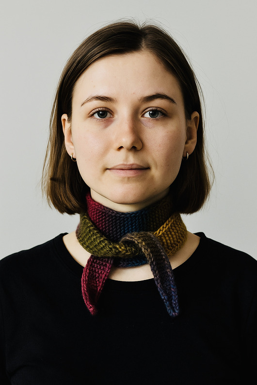 szale damskie Mini skandynawski szalik Sophie apaszka 100% miękka wełna