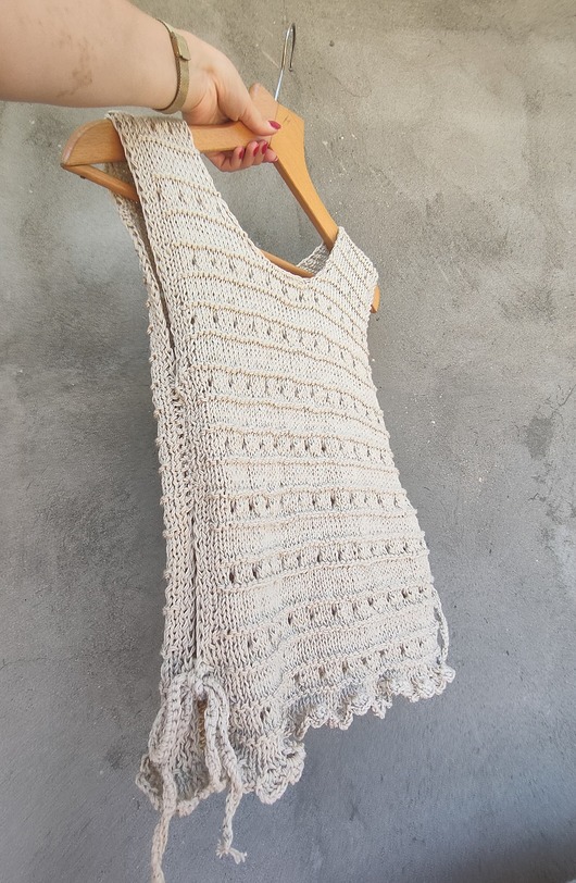 topy damskie Bawełniana Boho bluzeczka ażurowa