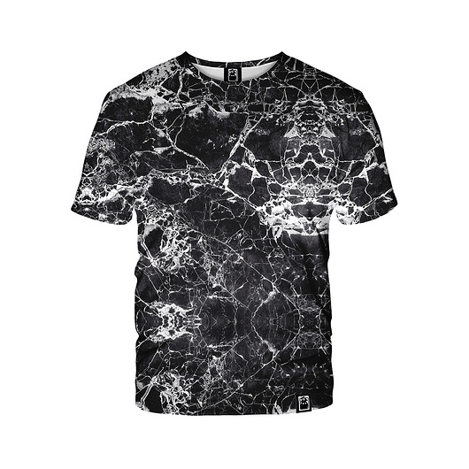 t-shirty męskie Męski T-shirt DR.CROW  Marble Black