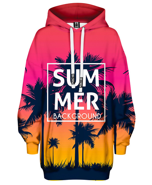 bluza z kapturem damska Bluza Oversize Tunika DR.CROW Sunset