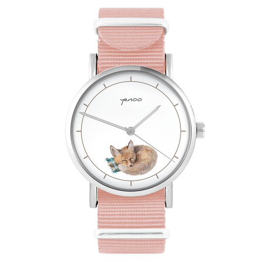 zegarki damskie Zegarek - Lisek - brzoskwiniowy róż