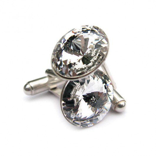 Ślubne spinki do mankietów kryształ Swarovski Marisella