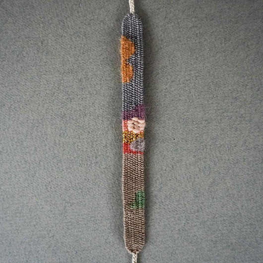 bransoletki - inne Bransoletka ręcznie wykonana na krośnie - Szarówka