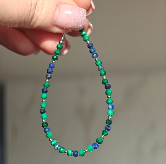 bransoletki z kamieni naturalnych Bransoletka malachit sodalit