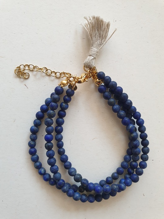 bransoletki z kamieni naturalnych Bransoletka TRIO lapis lazuli