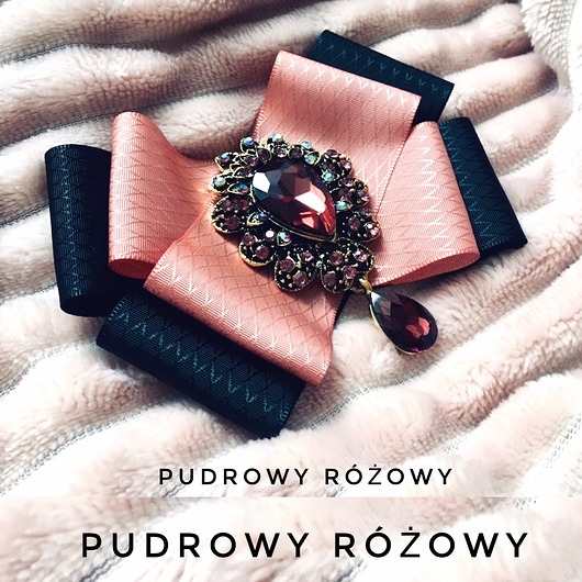Brosza Glamour NEW Efekt WOW Pudrowy Różowy
