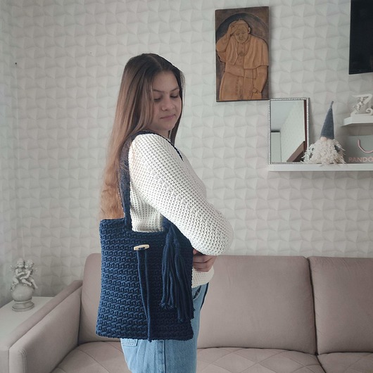 torby na ramię Torba na ramię ze sznurka 25cmx30cm