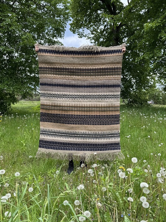 dywany Ręcznie tkany wełniany dywan - Przed Kominkiem