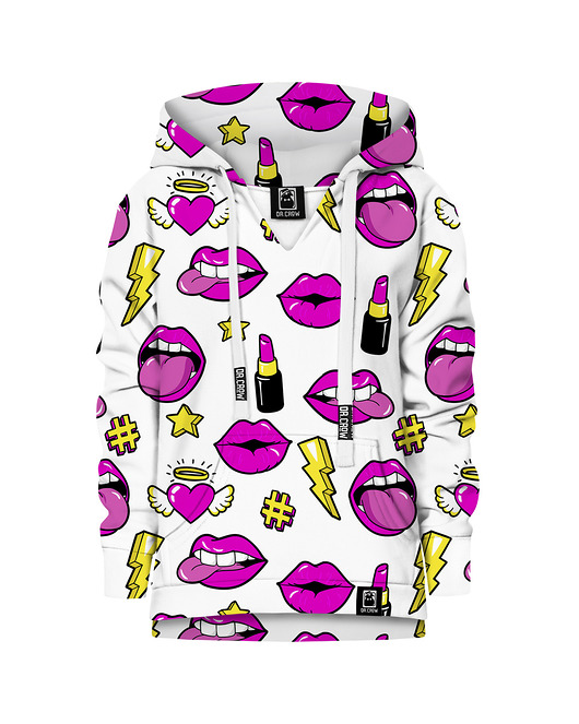 bluzy dla dziewczynki Bluza Dziewczynka DR.CROW Fashion Lips