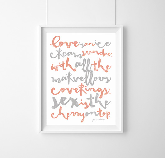 PLAKAT–Love is an ice cream sundae...A3 wejustlikeprints