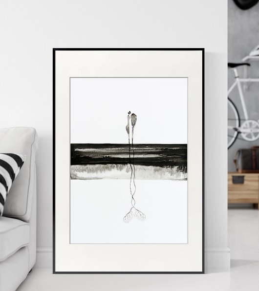 grafika 50X70 cm wykonana ręcznie - ZPK10 MiniMalArt