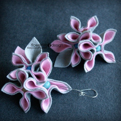 szaroróżowe  FlowerFelt Design