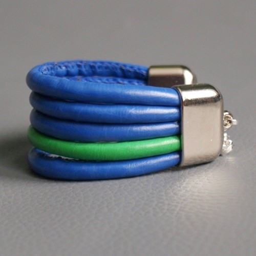 szeroka bransoletka BLUE&GREEN kaktusia