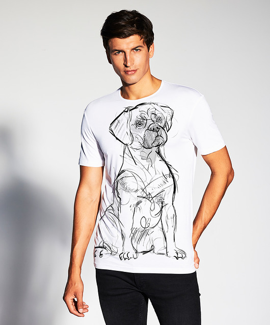 t-shirty męskie Puggle Dog Men's T-shirt white