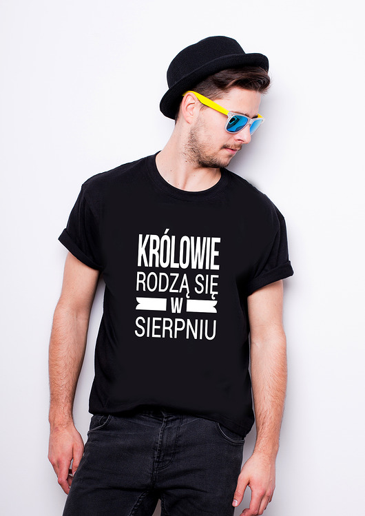 T-shirt męski - Królowie rodzą się w sierpniu AllbagAllprints