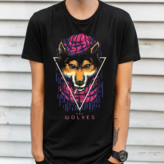 t-shirty męskie Koszulka  z nadrukiem The wolves