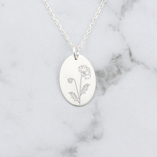 srebrne naszyjniki Horoskop kwiatowy mak miesiąc sierpień