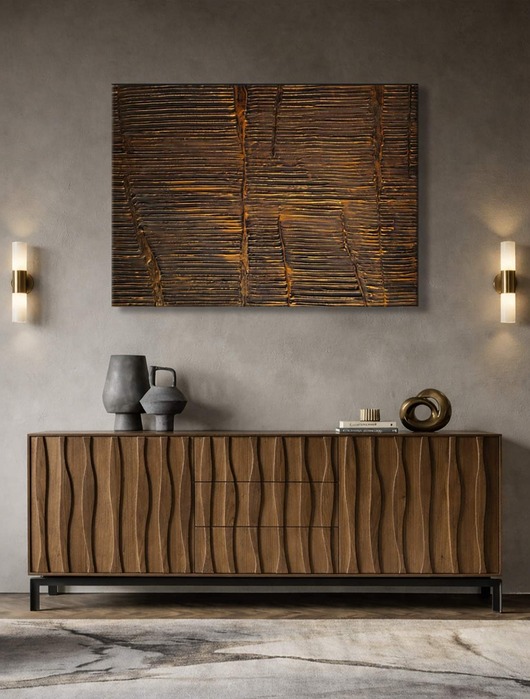 obrazy Strukturalny obraz brudne złoto do salonu model 100326-1