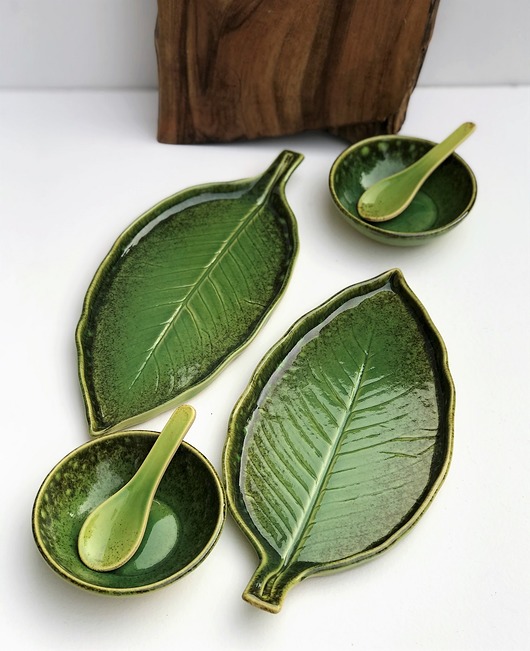 patery i talerze Zestaw ceramiczny dla dwojga  talerz  miseczka