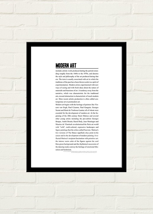 Modern Art Plakat GAU Home