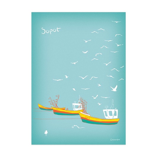 Plakat A4 Sopot Kutry Gliniana Kura