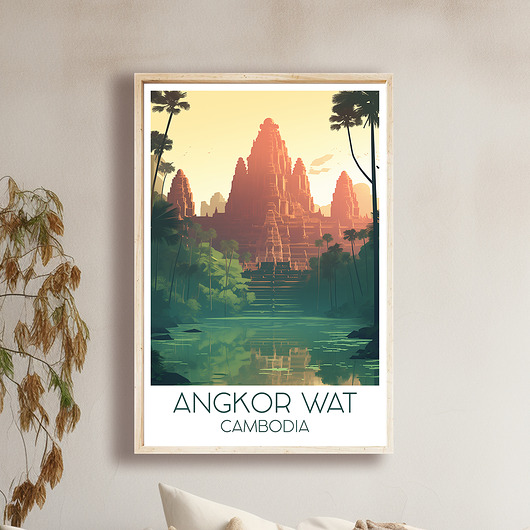 plakaty Kambodża - Angkor Wat - Plakat, pamiątka dla podróżnika