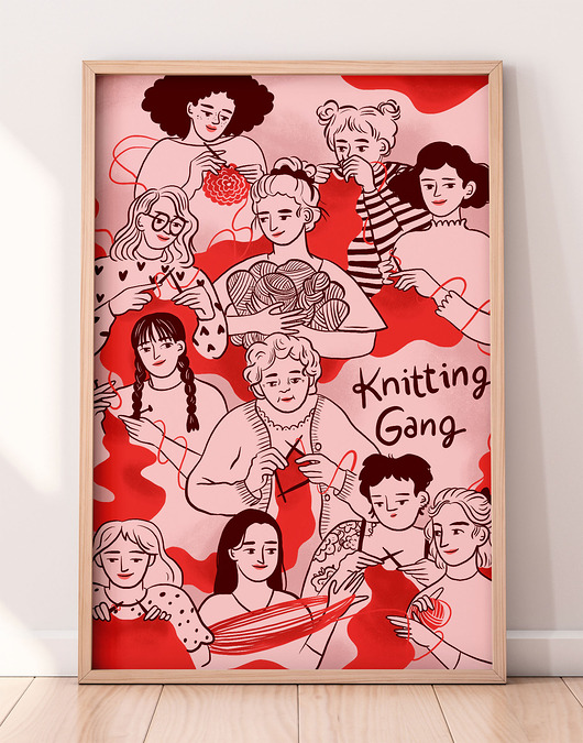 plakaty Plakat Gang Dziewiarek - Knitting Gang