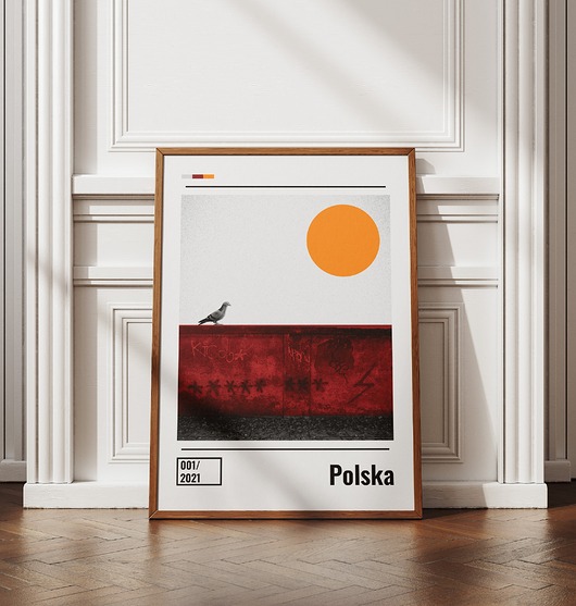 plakaty Plakat Polska - Kolaż minimalistyczny