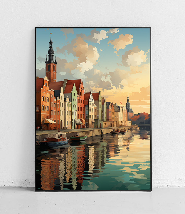 plakaty Plakat Złota godzina nad wodą