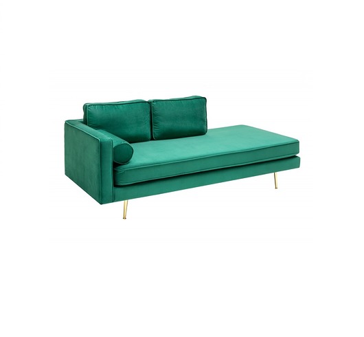sofy i szezlongi Szezlong sofa Diva szmaragdowa aksamit 195cm