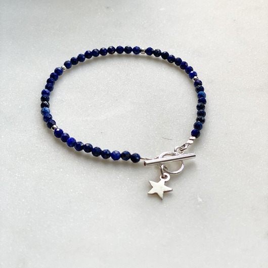 bransoletki srebrne Bransoletka Lapis Lazuli