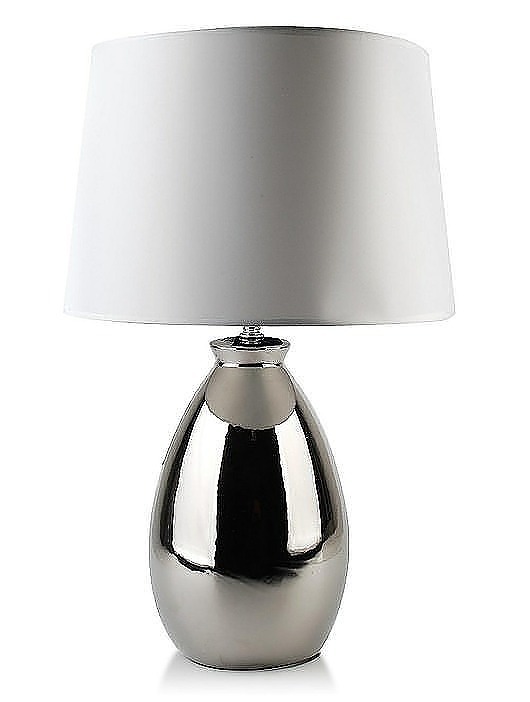 Lampa Stołowa Nocna z Abażurem Silver MIA home
