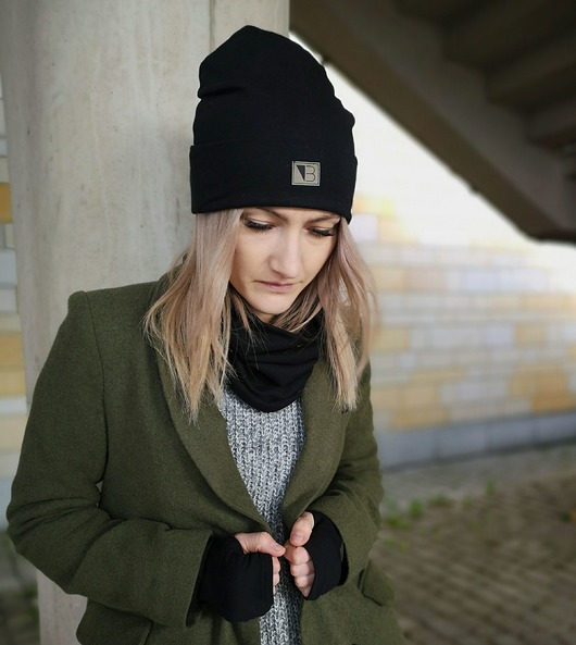 Zestaw UNISEX czapka WYWIJANA+rękawiczki+komin Lucas Brondel