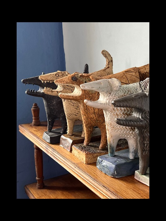 figurki i rzeźby Pies ceramiczny