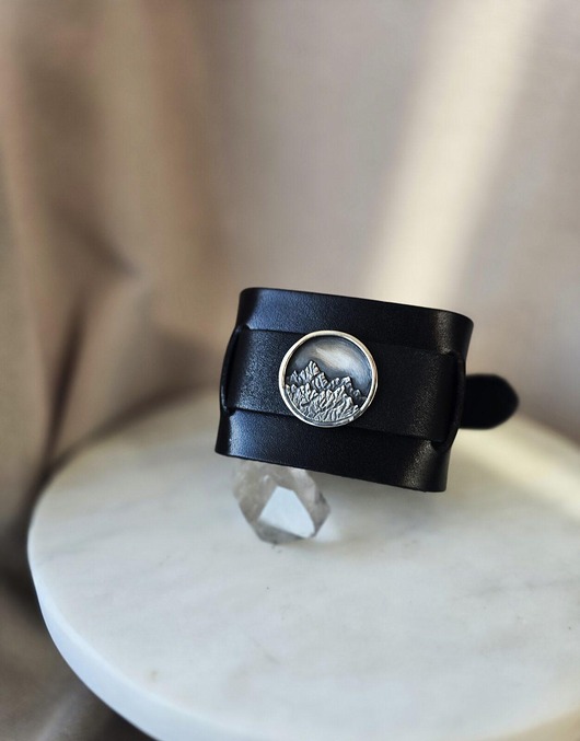 biżuteria męska Bransoleta z górami 2 w 1