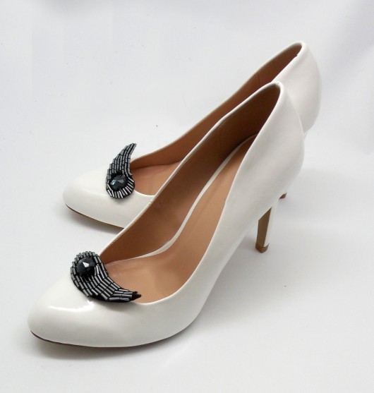 Bow&Gold/ White- klipsy do butów Coquet Coquet