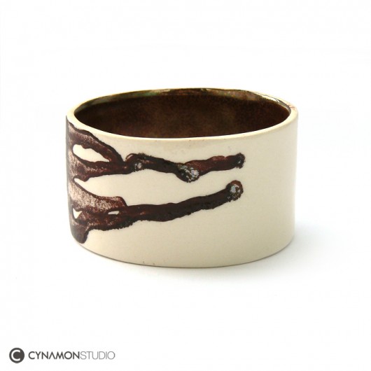 Bransoletka porcelanowa cynamon studio