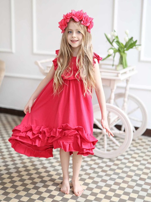 sukienki dla dziewczynki Sukienka  Flamenco Pink