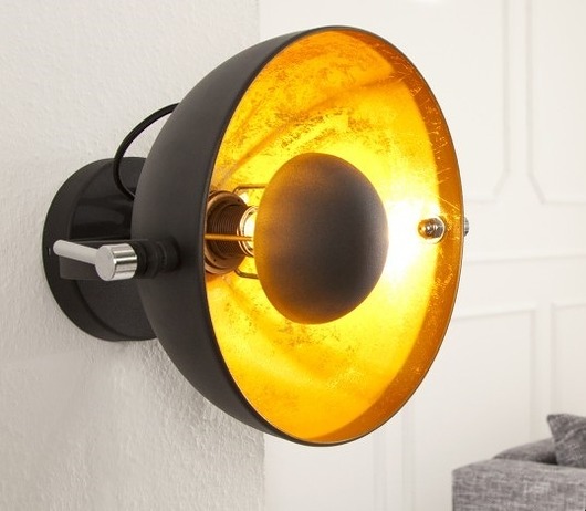 kinkiety Lampa ścienna Black&Gold Ø30cm